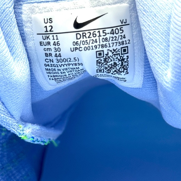 Nike Mens Nike Invincible Run 3 Sz 12 Blue New w/o Box Running DR2615-405 - Picture 5 of 9